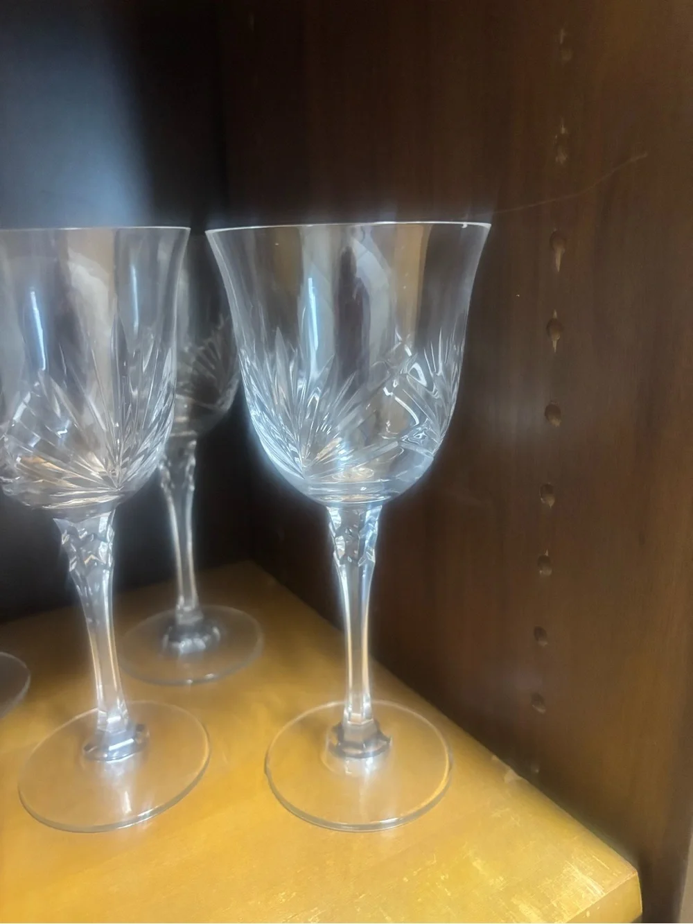 Towle ‘Candlelight’  Clear Cut-Pattern Wine Glasses - Set of 8